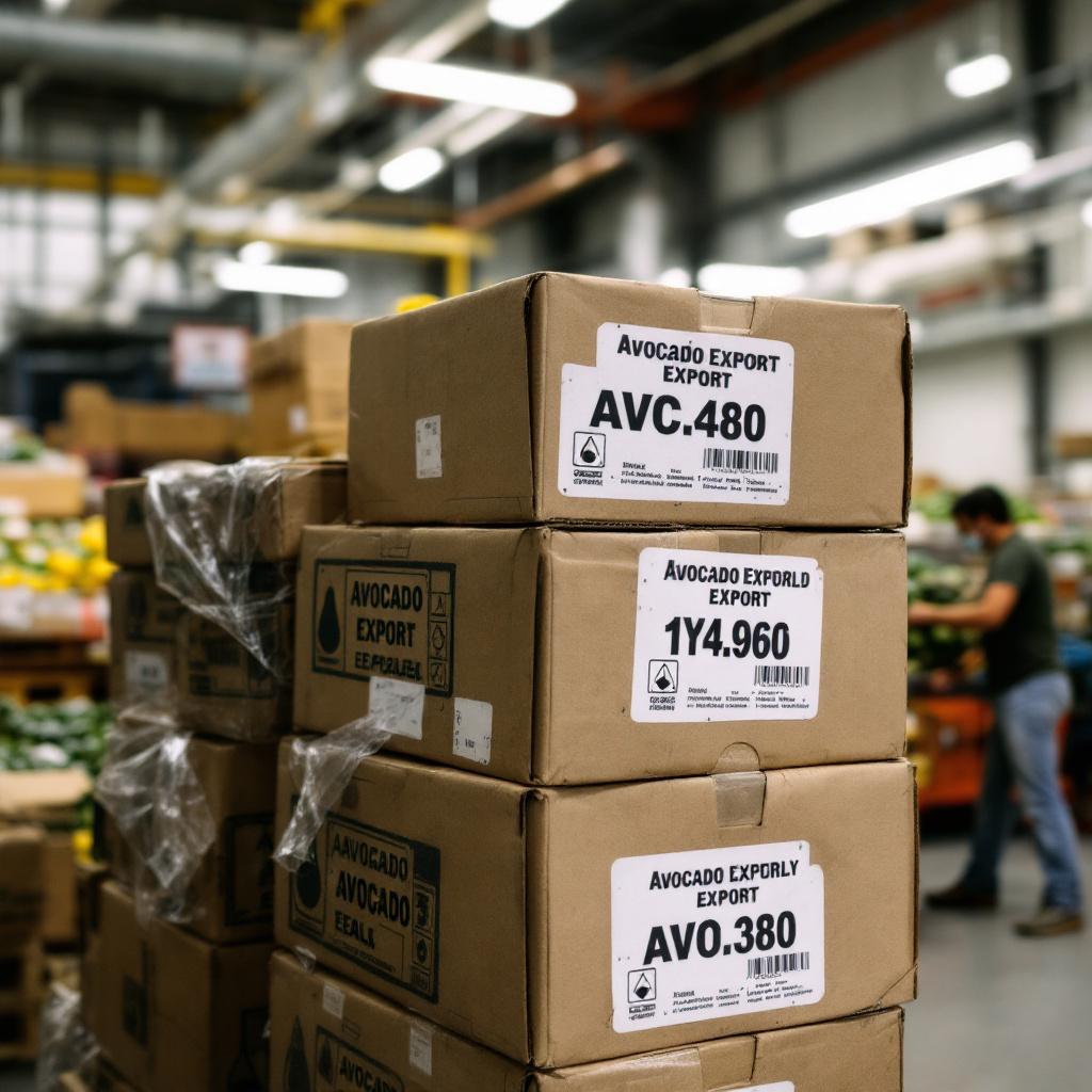 Caja de Aguacate para Exportacion