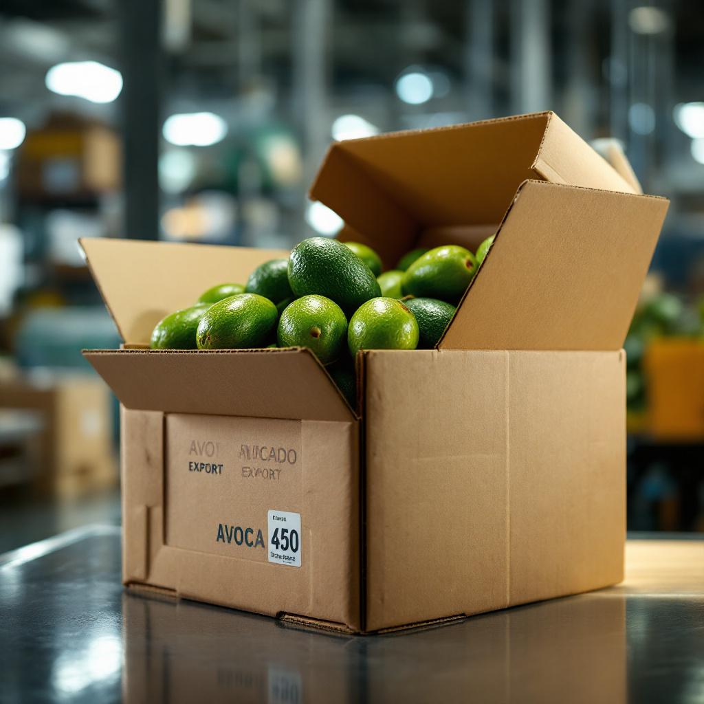 Caja de Aguacate para Exportacion