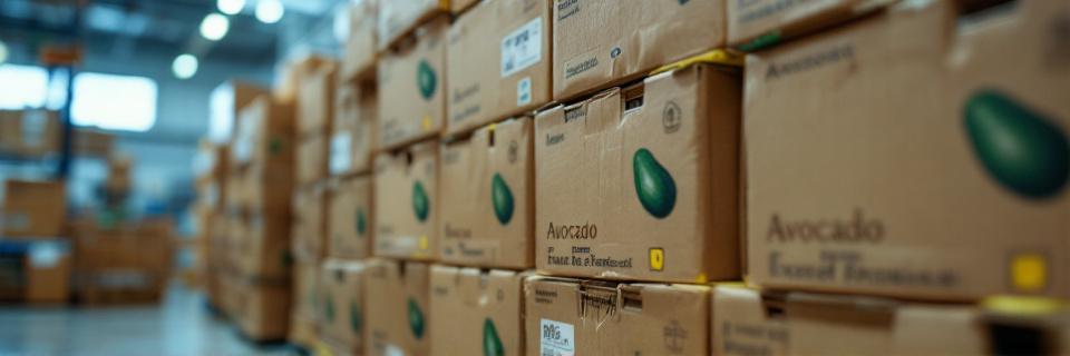 Caja de Aguacate para Exportacion