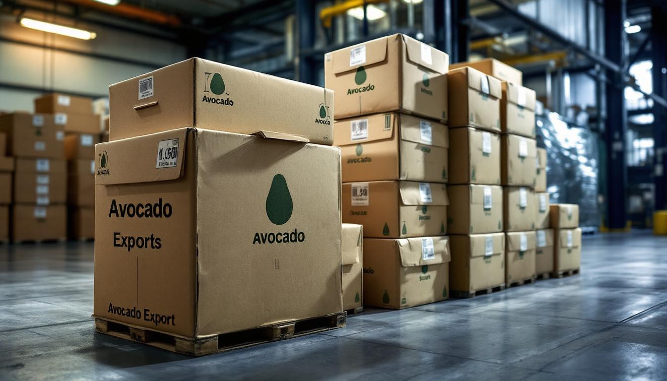 Caja de Aguacate para Exportacion